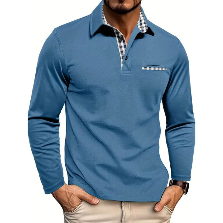 Damian - Comfortable Long-Sleeve Polo Shirt