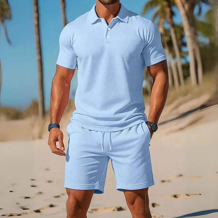 Douglas – Breezy Polo And Shorts Set
