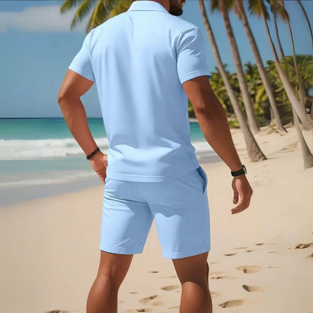 Douglas – Breezy Polo And Shorts Set
