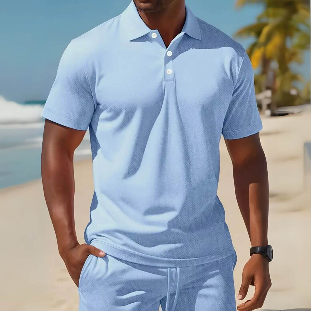 Douglas – Breezy Polo And Shorts Set