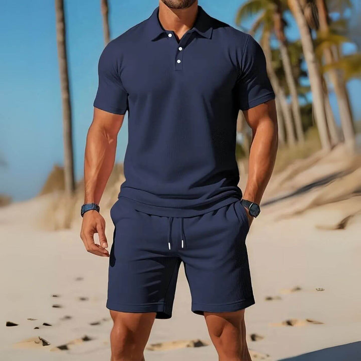 Douglas – Breezy Polo And Shorts Set