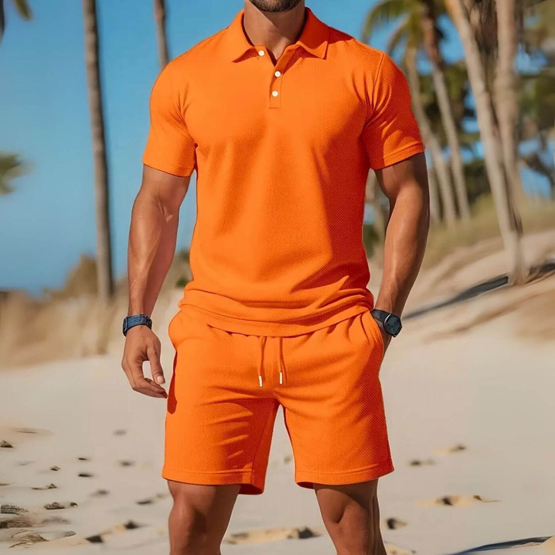 Douglas – Breezy Polo And Shorts Set