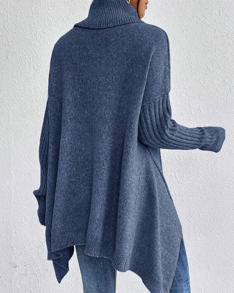 Elena - Elegant Asymmetrical Turtleneck Sweater