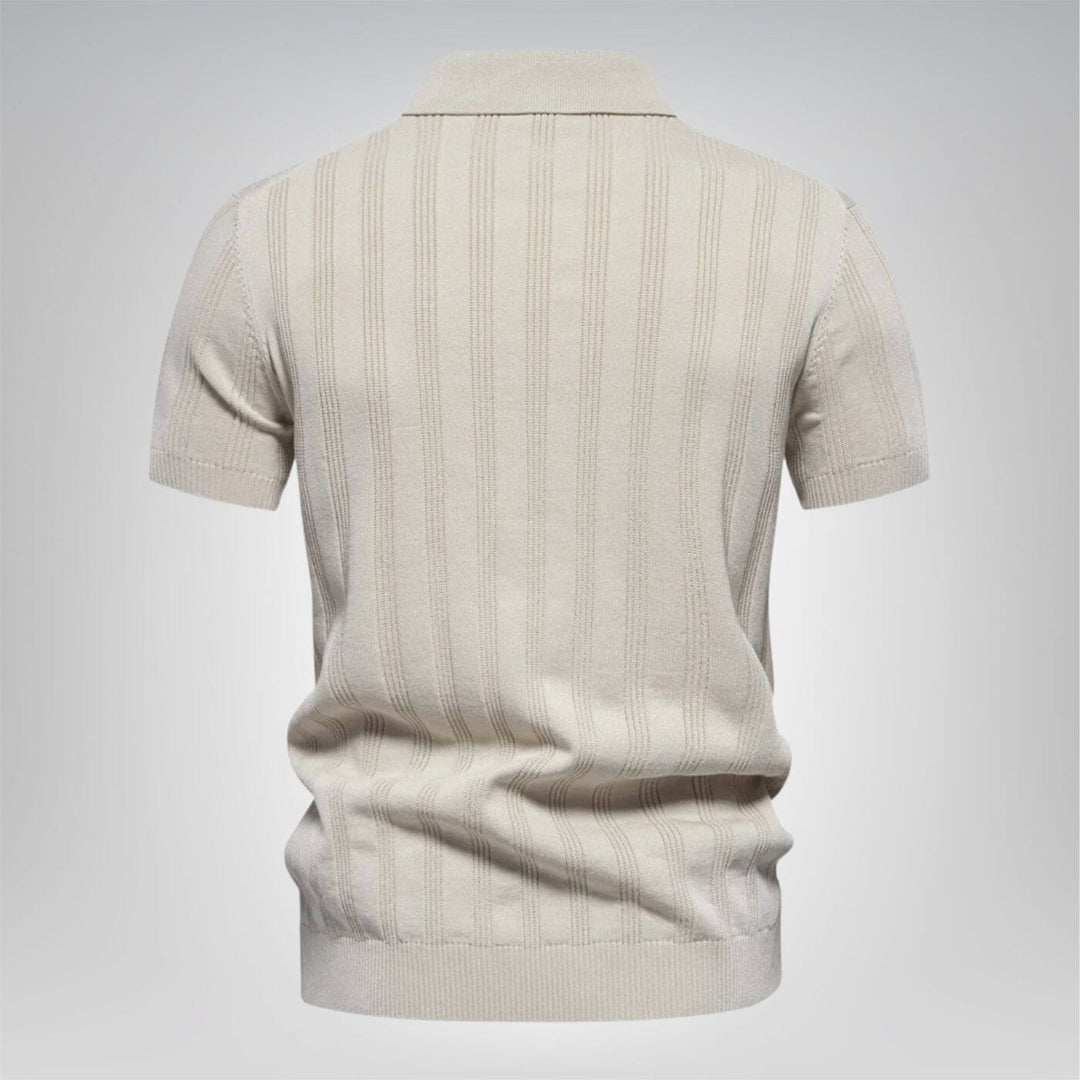 Emanuel - Ribbed Knit Comfortable Polo Shirt (1+1 FREE)
