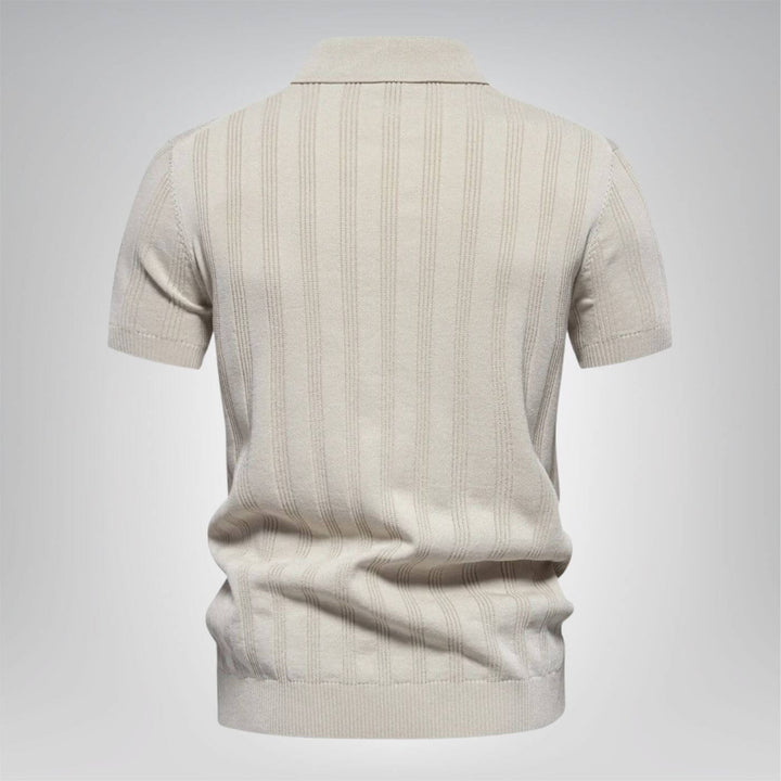 Emanuel - Ribbed Knit Comfortable Polo Shirt (1+1 FREE)