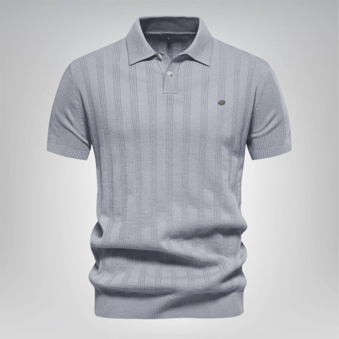 Emanuel - Ribbed Knit Comfortable Polo Shirt (1+1 FREE)