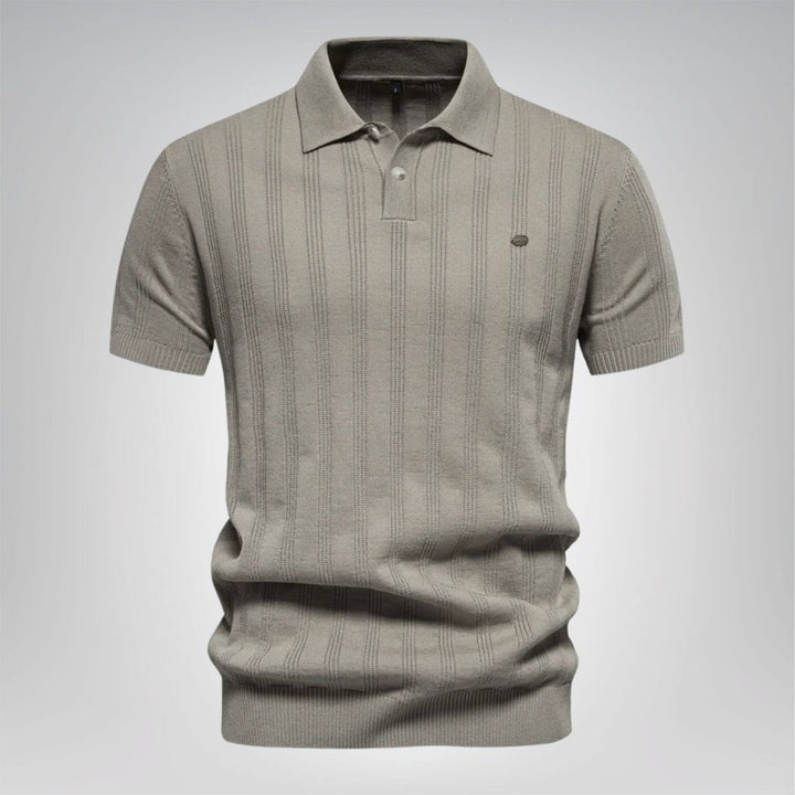 Emanuel - Ribbed Knit Comfortable Polo Shirt (1+1 FREE)