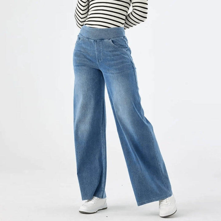 Emery - Elastic Waist Comfortable Wide Leg Pants