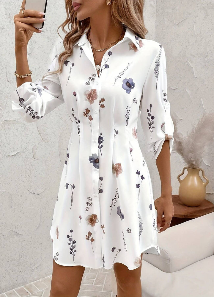 Emilee – Elegant Button Down Floral Dress