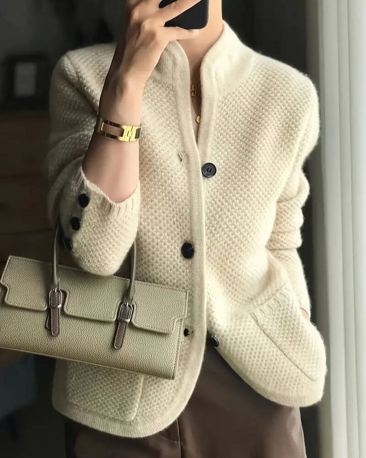 Emilia - Button Front Cozy Knitted Cardigan