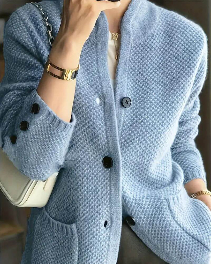 Emilia - Button Front Cozy Knitted Cardigan