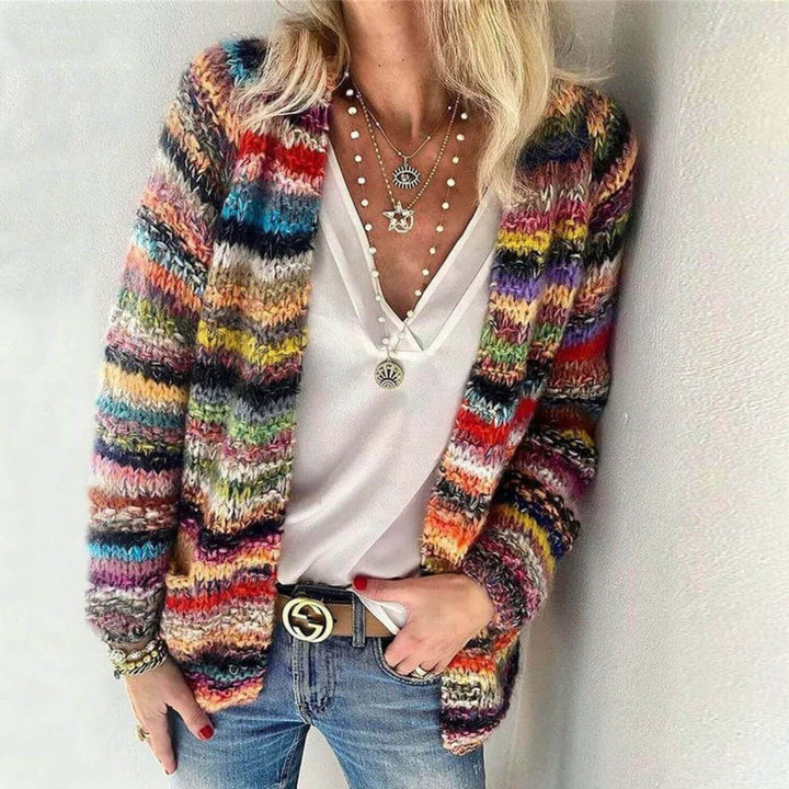 Eva - Multicolor Cozy Knitted Cardigan