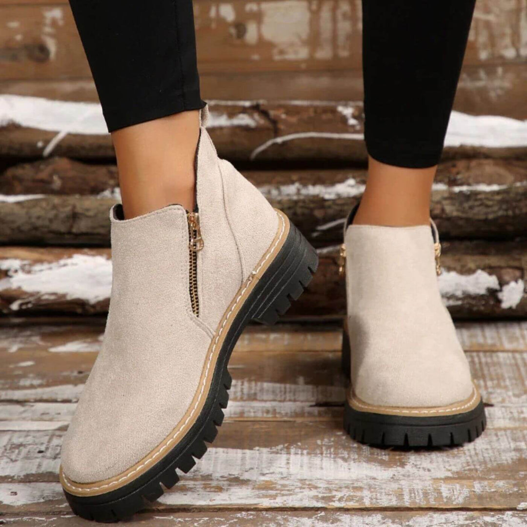 Evelyn - Orthopedic Chunky Heel Ankle Boots