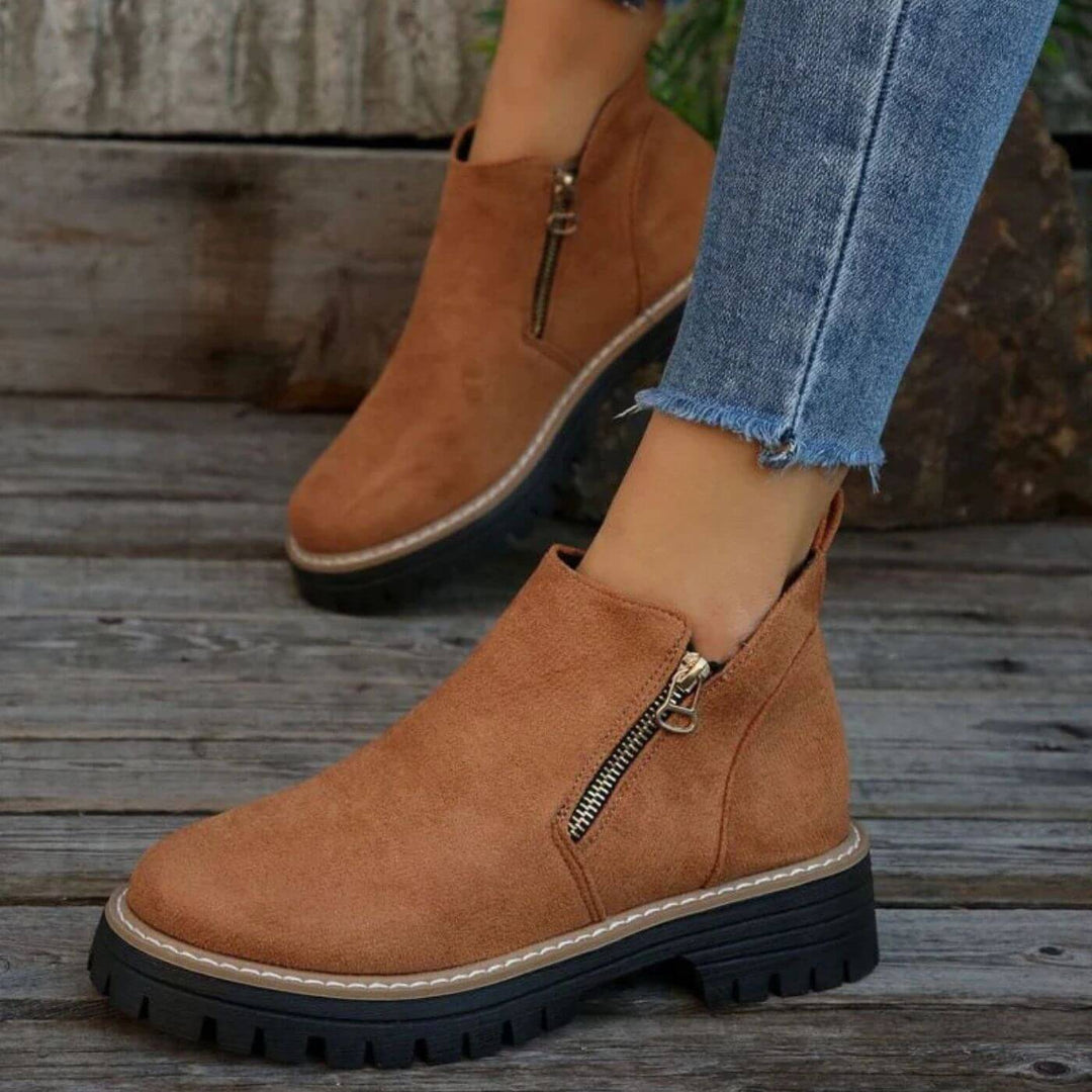 Evelyn - Orthopedic Chunky Heel Ankle Boots