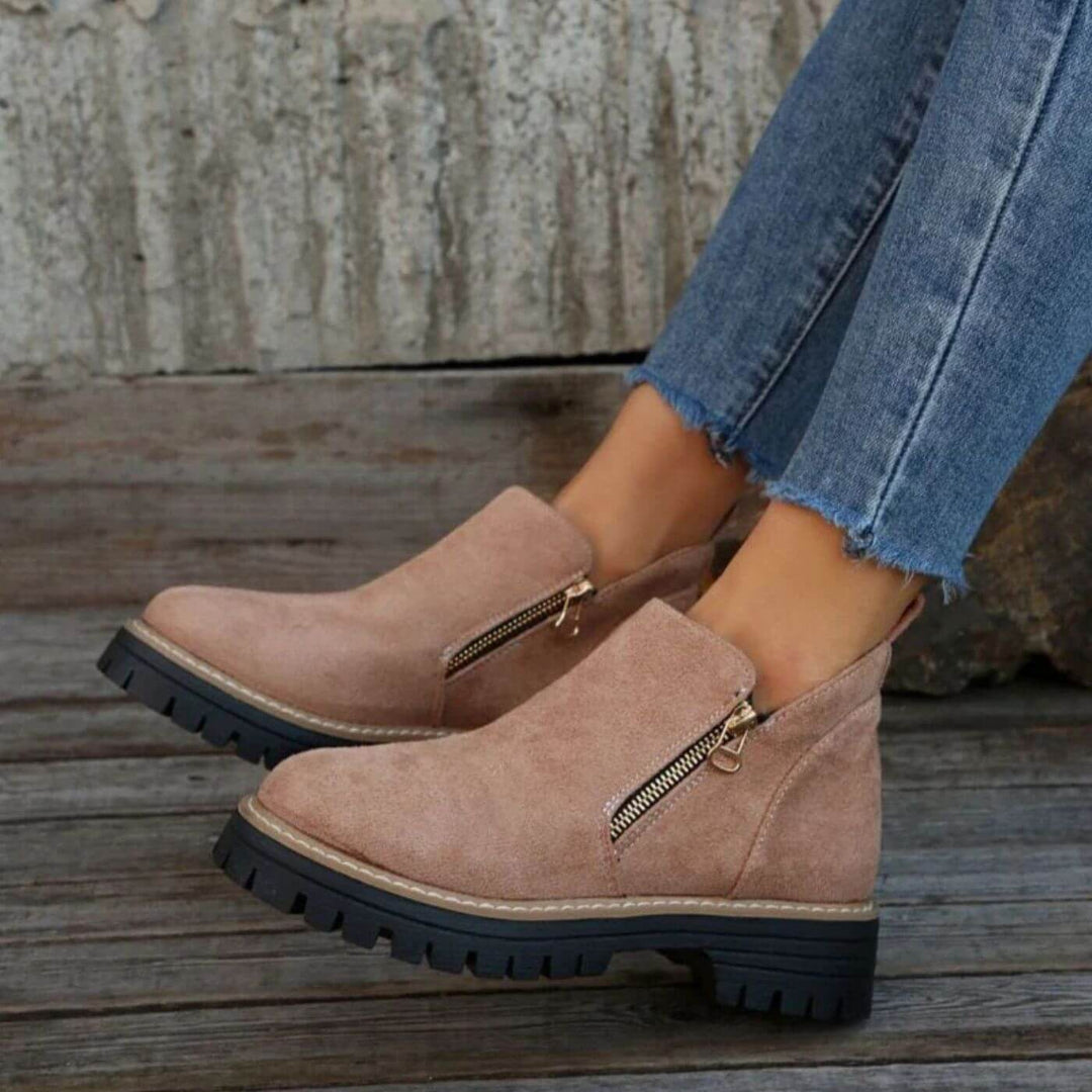 Evelyn - Orthopedic Chunky Heel Ankle Boots