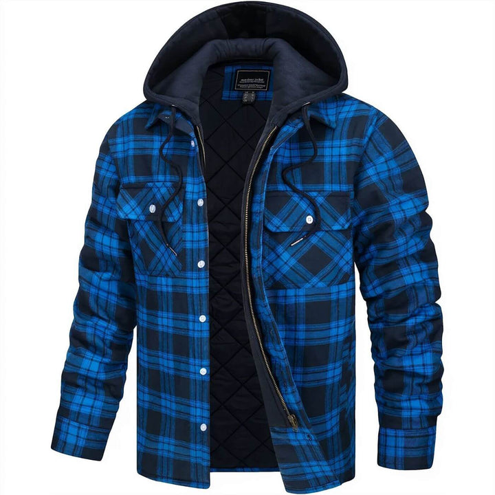 Jackson - Checkered Zip Hooded Jacket