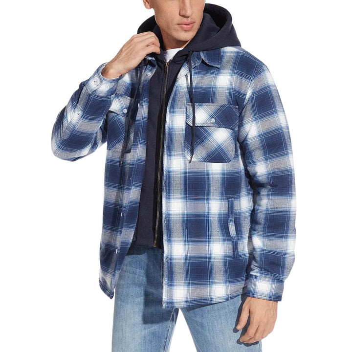 Jackson - Checkered Zip Hooded Jacket