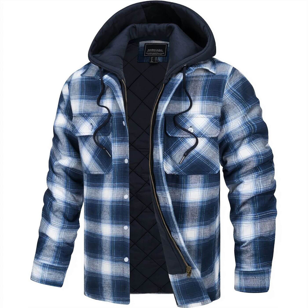 Jackson - Checkered Zip Hooded Jacket