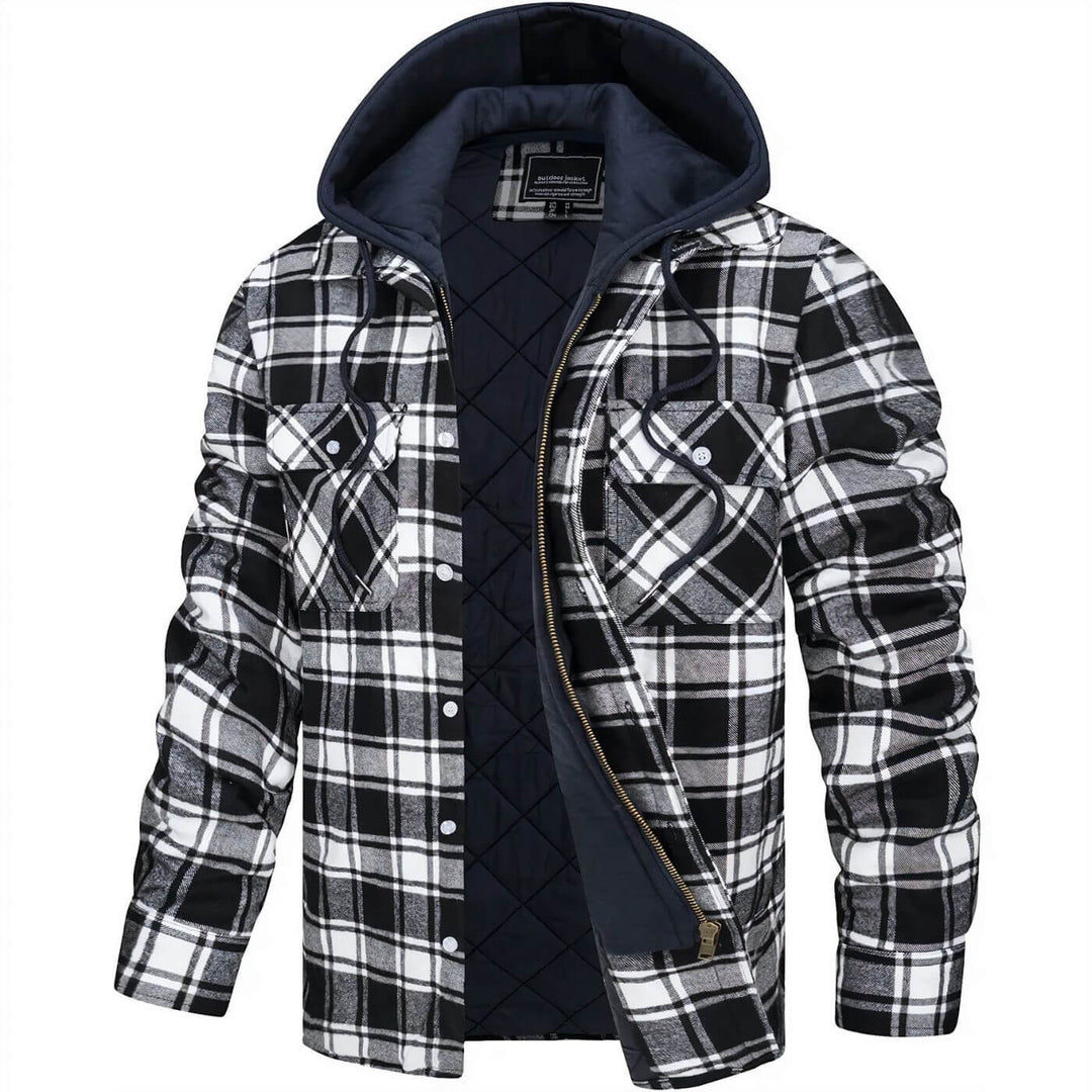 Jackson - Checkered Zip Hooded Jacket