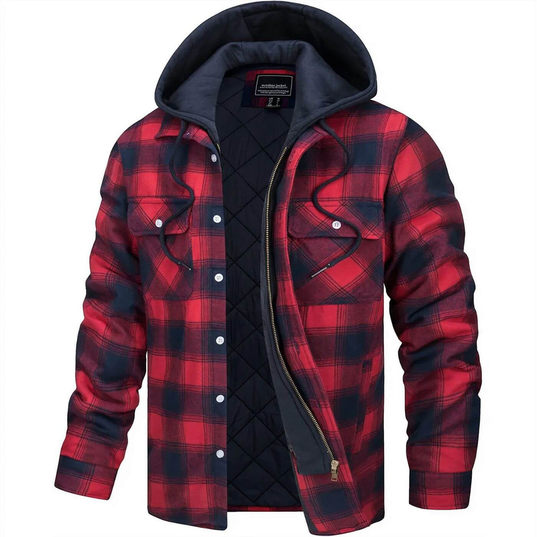 Jackson - Checkered Zip Hooded Jacket