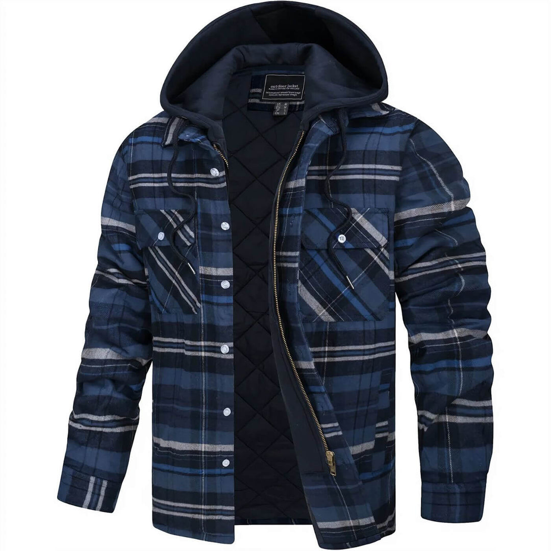 Jackson - Checkered Zip Hooded Jacket