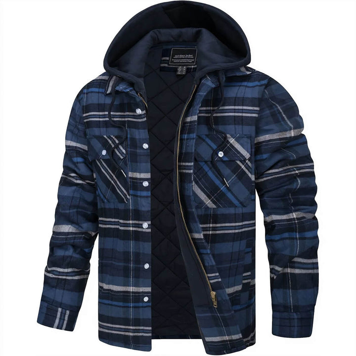 Jackson - Checkered Zip Hooded Jacket