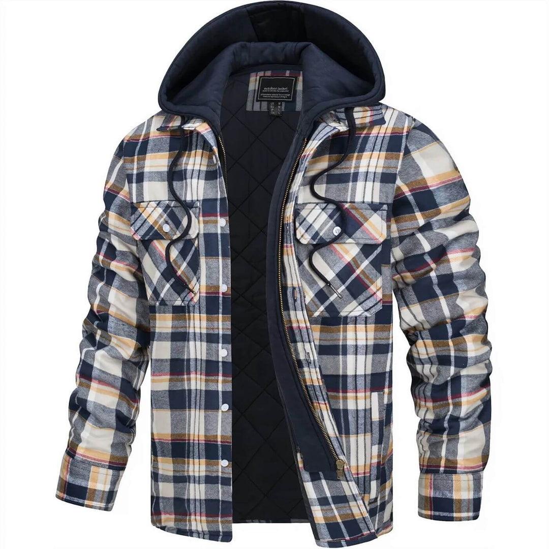 Jackson - Checkered Zip Hooded Jacket
