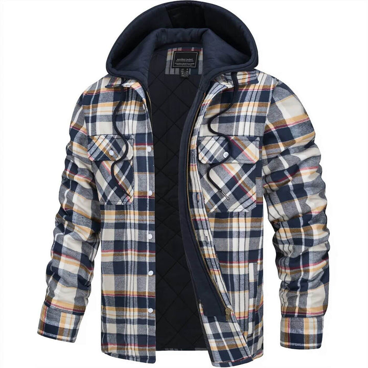 Jackson - Checkered Zip Hooded Jacket