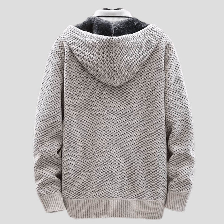 Jake - Winter Fleece Lined Knitted Hoodie Jacket
