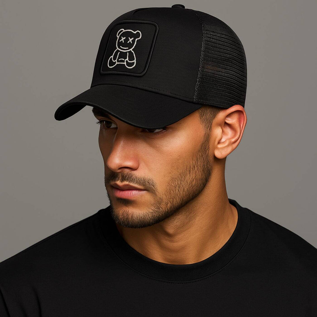 Jonas - Teddy Bear Embroidered Mesh Hat