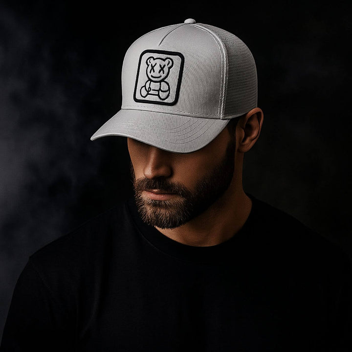 Jonas - Teddy Bear Embroidered Mesh Hat