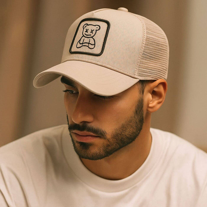 Jonas - Teddy Bear Embroidered Mesh Hat