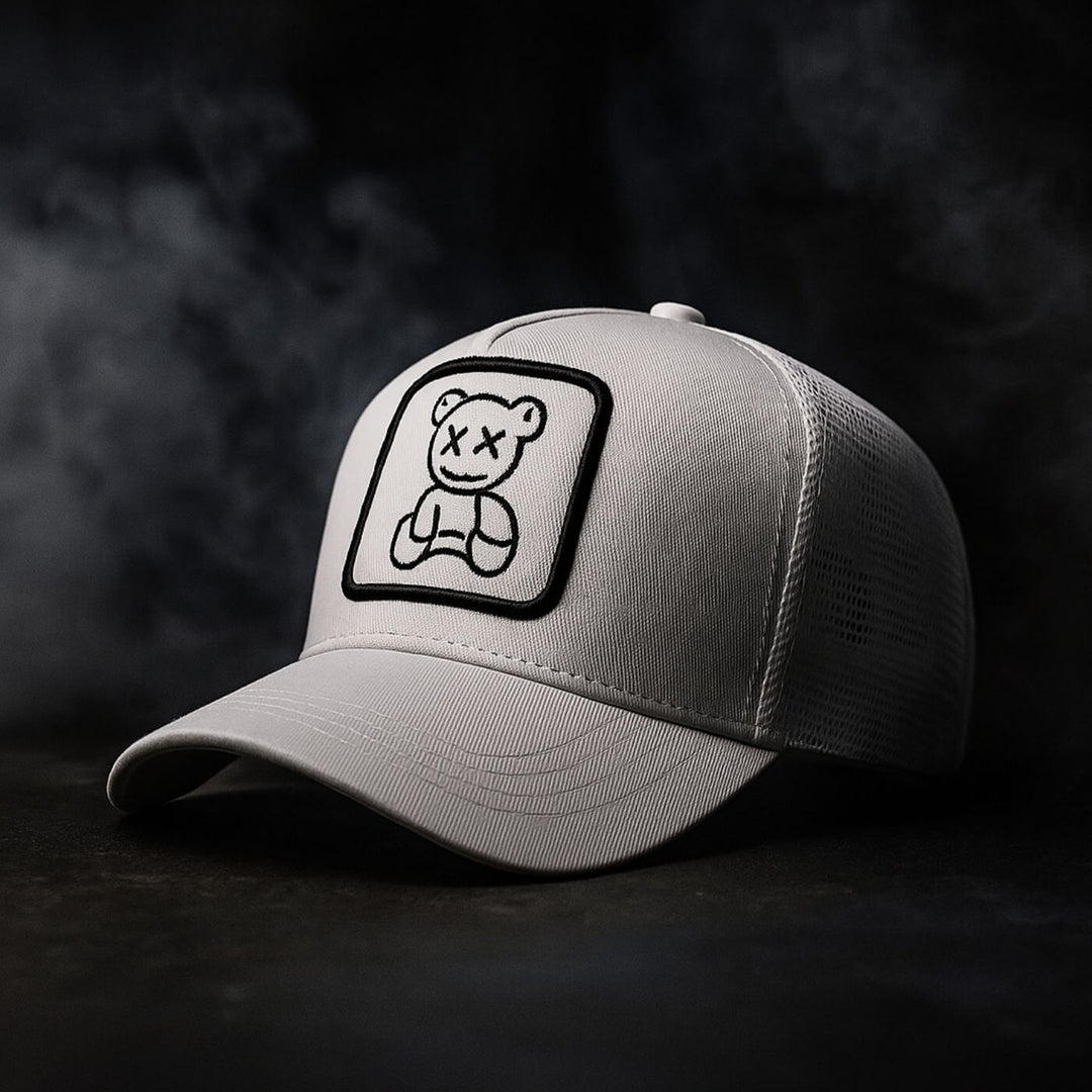 Jonas - Teddy Bear Embroidered Mesh Hat