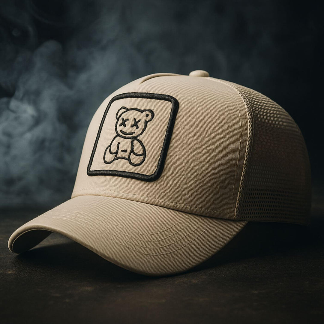 Jonas - Teddy Bear Embroidered Mesh Hat