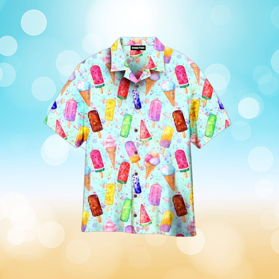 Kai – Ice Cream Print Comfortable Summer Shirt