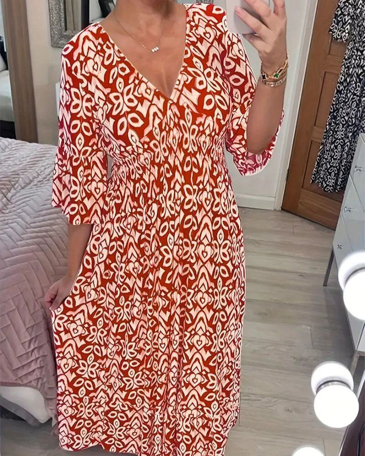 Krista – Casual Bohemian V-Neck Summer Dress