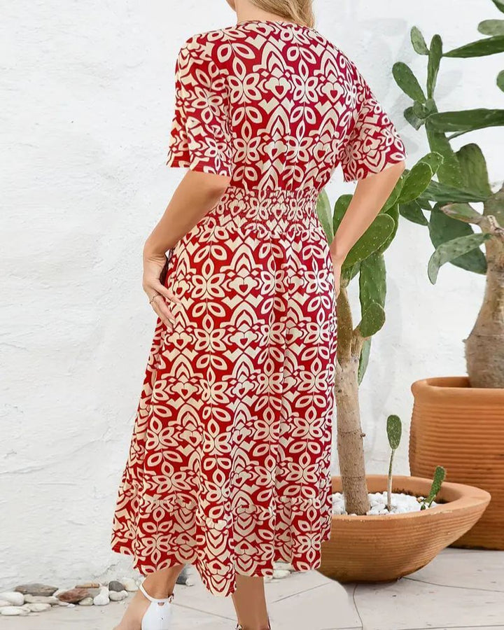 Krista – Casual Bohemian V-Neck Summer Dress