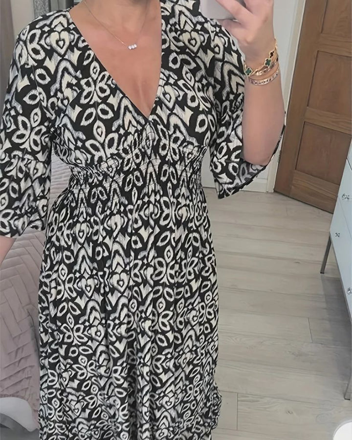 Krista – Casual Bohemian V-Neck Summer Dress