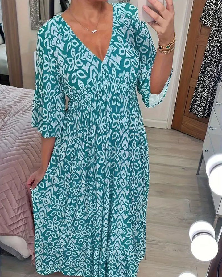 Krista – Casual Bohemian V-Neck Summer Dress