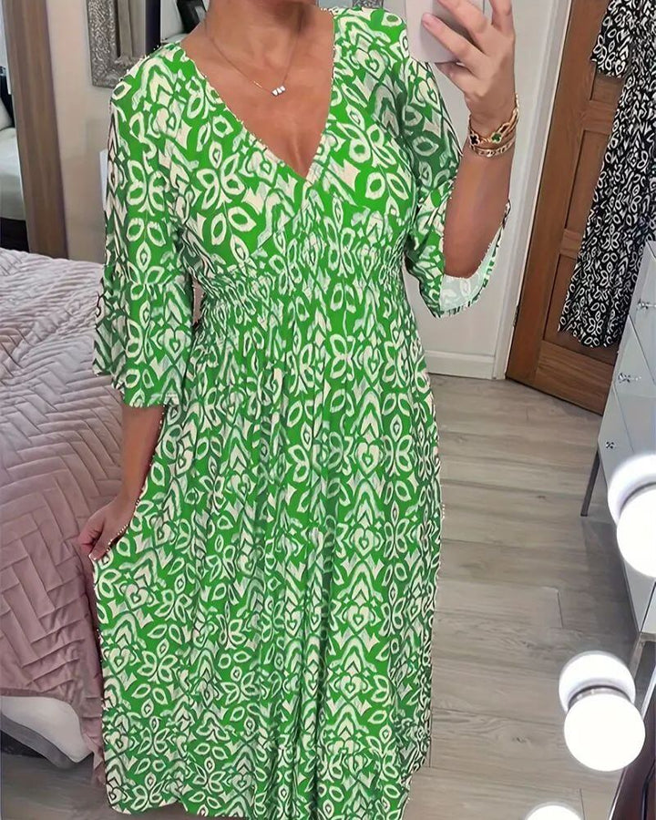 Krista – Casual Bohemian V-Neck Summer Dress
