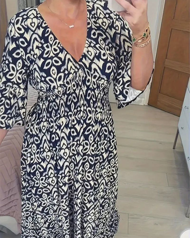 Krista – Casual Bohemian V-Neck Summer Dress