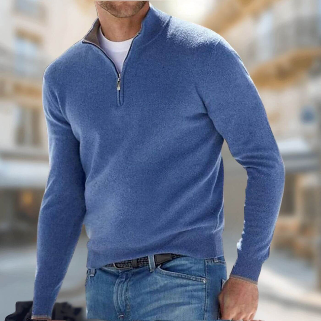 Leonardo - Comfortable Quarter Zip Sweater