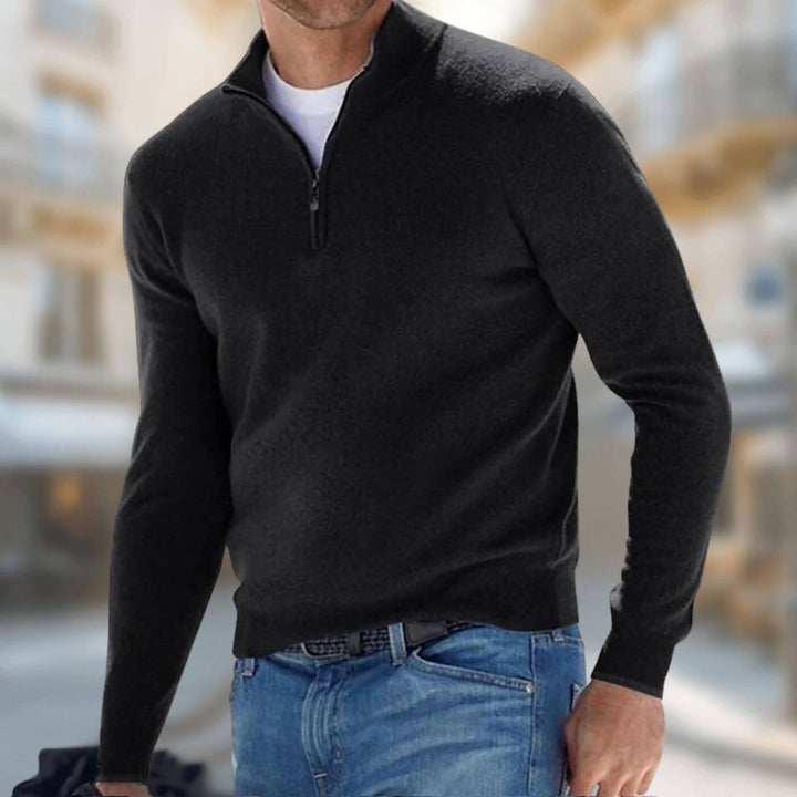 Leonardo - Comfortable Quarter Zip Sweater