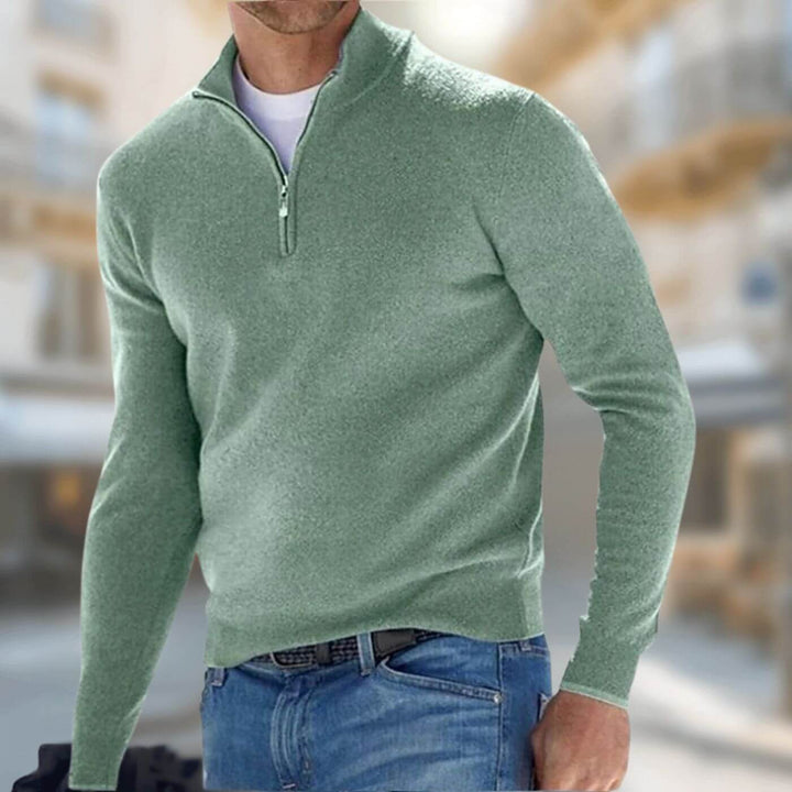 Leonardo - Comfortable Quarter Zip Sweater