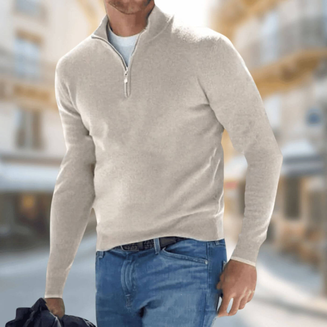 Leonardo - Comfortable Quarter Zip Sweater