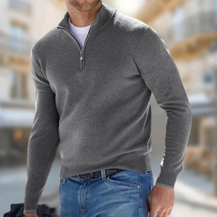 Leonardo - Comfortable Quarter Zip Sweater