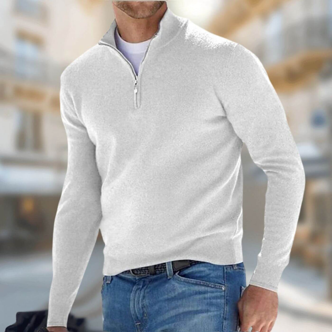 Leonardo - Comfortable Quarter Zip Sweater