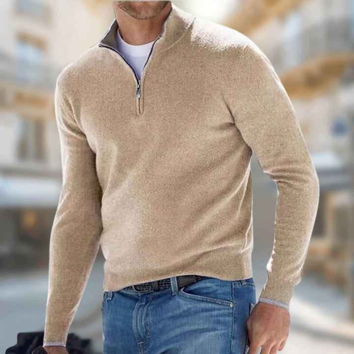 Leonardo - Comfortable Quarter Zip Sweater