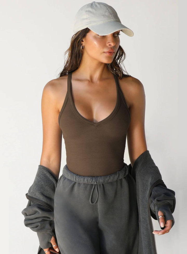 Maegan - Deep V-Neck Tank Top