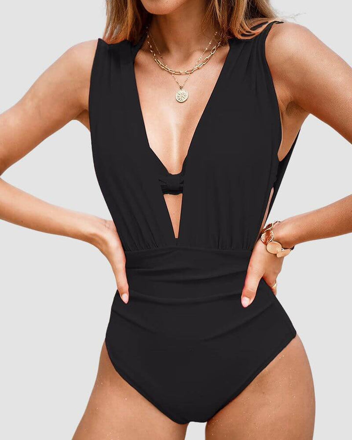 Margaret – Stylish Deep V-neck Body Shaping Swimsuit